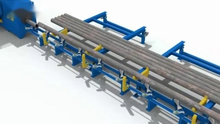 Automatische Stahlrohr-Rohr-H-Träger-Stahlstruktur-Rollenbahn-Tunnel-Durchlauf-Typ-Strahlanlage